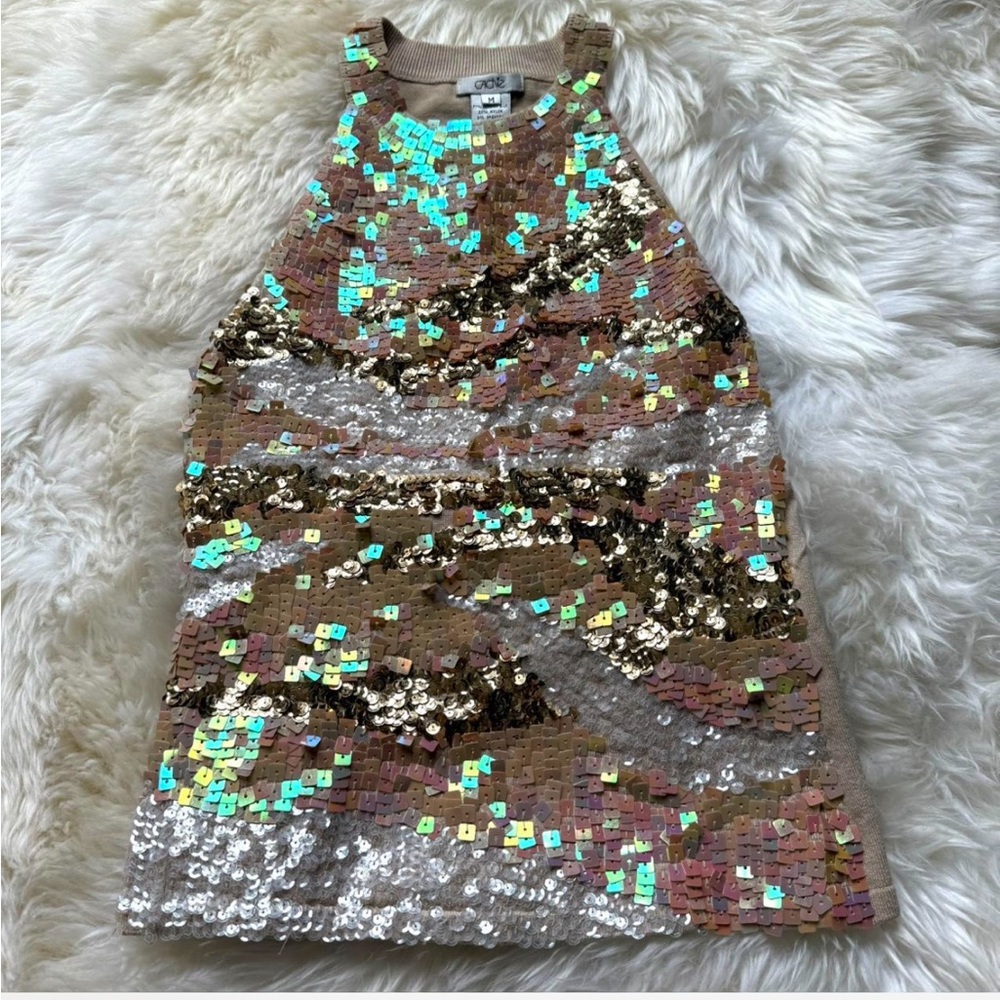 Sequin Tank Tagged M Fits like S